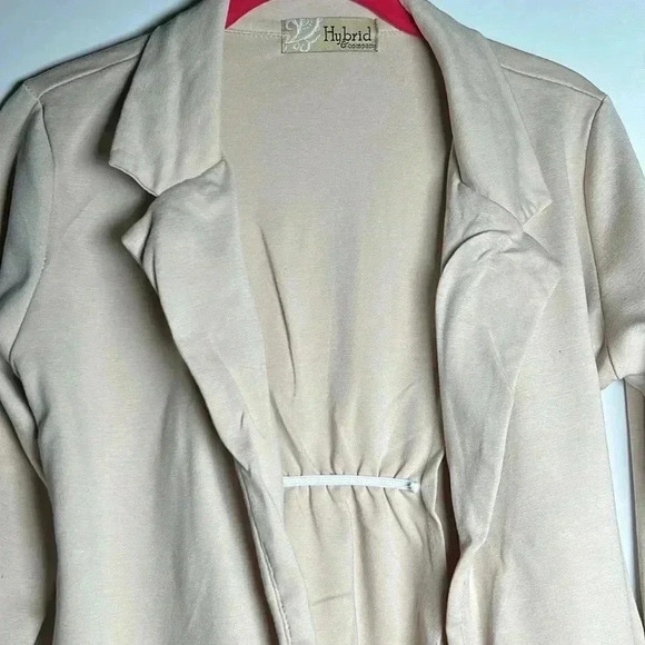 Hybrid & Company Ruched Sleeve Brown Blazer Hi Lo Size Small - Picture 7 of 10